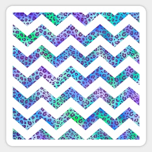 Chevron Leopard Print Sticker